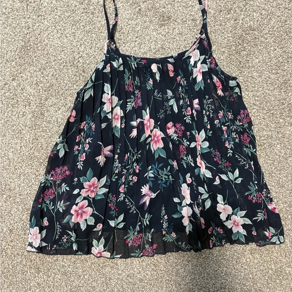Abercrombie Kids Chiffon Floral Summer Tank Top Sleeveless Blouse Girls Sz 11/12 - Picture 7 of 10
